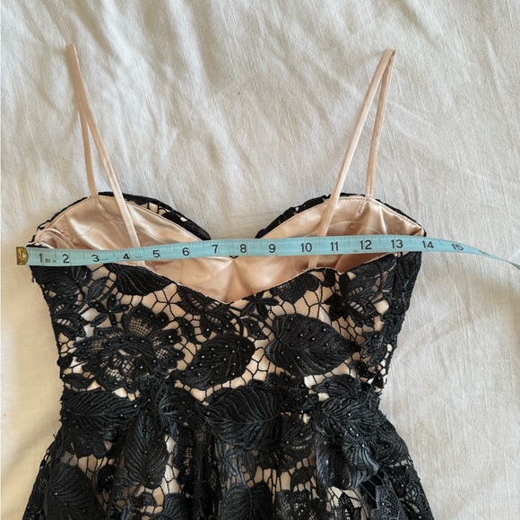 Dave and Johnny studded black lace and tulle cocktail dress - Picture 7 of 9